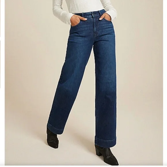 Maurices Dark High Rise Wide Leg Jean - Picture 1 of 6